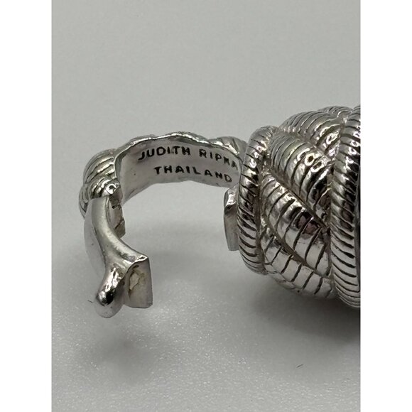 Judith Ripka 925 Sterling Silver Twisted Rope Necklace W/Convertible Cubic Zirco - Picture 11 of 11